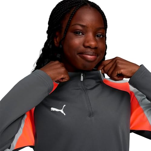 PUMA Individualliga 1/4 Zip Sweatshirt Kids grau, 176 Kinder