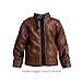 kowaku 1/12 Scale PU Leather Jacket, Miniature Clothing for 6 inch Male Action Figures Accessories, Brown