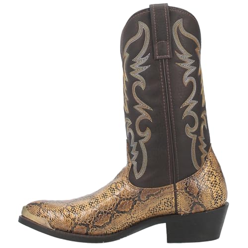 Laredo Mens Monty Print Pointed Toe Pull On Casual Boots Mid Calf - Brown3