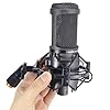 SUNMON AT2020 Shock Mount with Windscreen, Shock Mount Stand with Foam Pop Filter for Audio Technica AT2020 AT2035 AT4040 AT2020USB ATR2500x Condenser Micphone #5