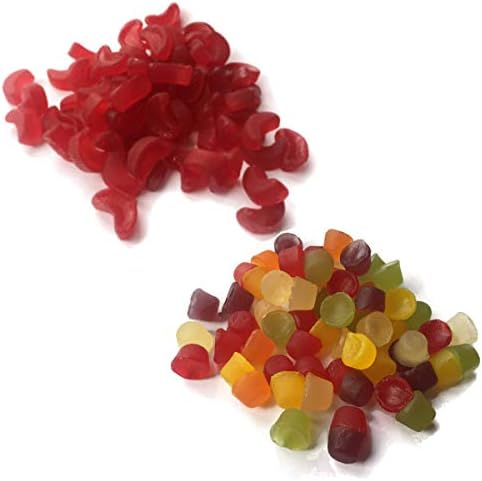 The Candy Cabin - 50/50 Squirrel Original Retro Chewy Floral Gums and Cherry Lips Sweet Shop Candy Retro (Floral Gums & Cherry Lips, 400g (2 x 200g))