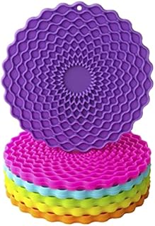 Allwell Select Coasters for Drinks, Set of 6, Silicone Rubber for Indoor and Outdoor Use  Maximum Protection for All Furniture Surfaces Including Wood and Leather (Festive Vibes)