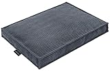 MyBestBuddy Hundekissen Visco grau 80x60 cm POSO L mit Viscoseschaum-Füllung, 40°C waschbar mit flauschigem Bezug - Hundematte BZW. Hundebett für mittelgroße Hunde, 80 x 60 cm