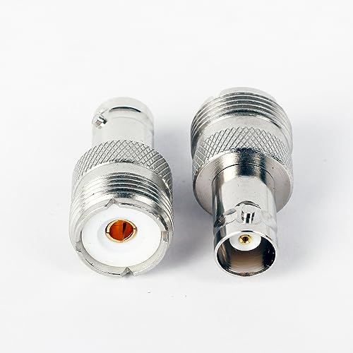 Adaptador Coaxial UHF Hembra a BNC Hembra 2 Piezas miniatura 2