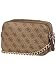 Imagen de GUESS bolso bandolera Noelle II Crossbody Camera Bag Dark Taupe Logo rosa
