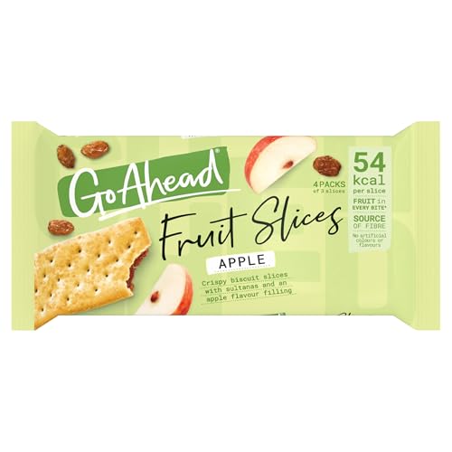 Go Ahead Apple Crispy Fruit Slice Snack Bars, 4 x 44g