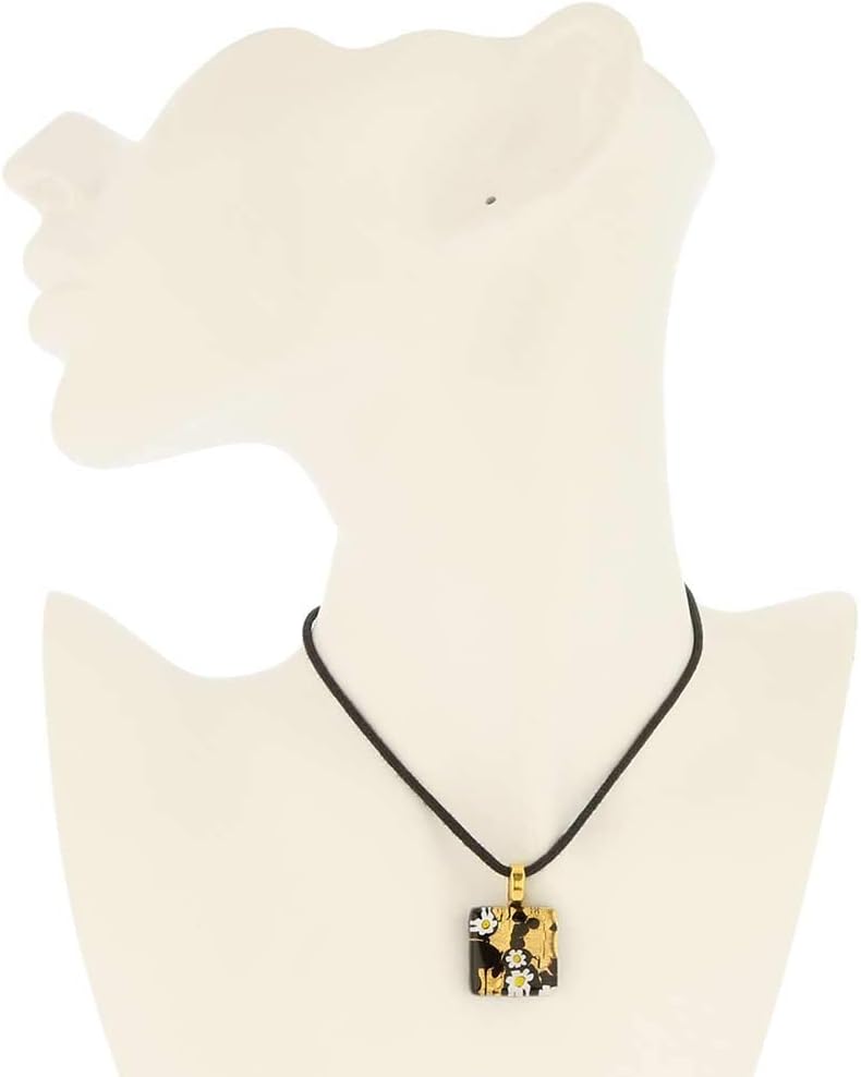 Glass Of Venice Murano Glass Venetian Reflections Square Pendant