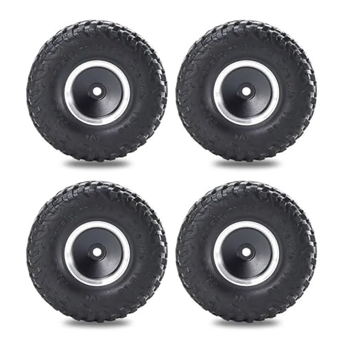 For TRX4M For SCX24 For FMS For FCX24 1/18 RC �N���[���[ 1.0 �C���` �^�C���ƃz�C�[�� �Z�b�g 4 �{�̑g�ݗ��čς݃S���A�v���X�`�b�N �����t�� RC�N���[���[�p�A�b�v�O���[�h�p�[�c