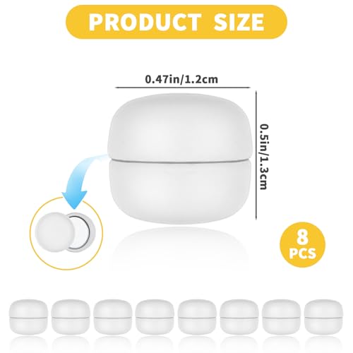 Image of 8 Pcs Hijab Magnets, White Multi-Use Small Hijab Magnet Pins for Women, Magnet Pins Buttons No-Snag Scarf Clasp Pinless Brooch for Clothes Scarves Shawl Shirts Women Men