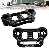 UNI-SHINE 2-Pack Hood Mounting Brackets for Light Bar Fit for Jeep Wrangler JL JLU Gladiator JT 2018–2025 Aluminum A-Pillar Auxiliary Cowl Mounts for LED Pod & Ditch Lights