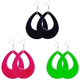 Pendientes de fiesta brillantes triplicados de poliacrilato topológico con temas de estrellas de rayas, como