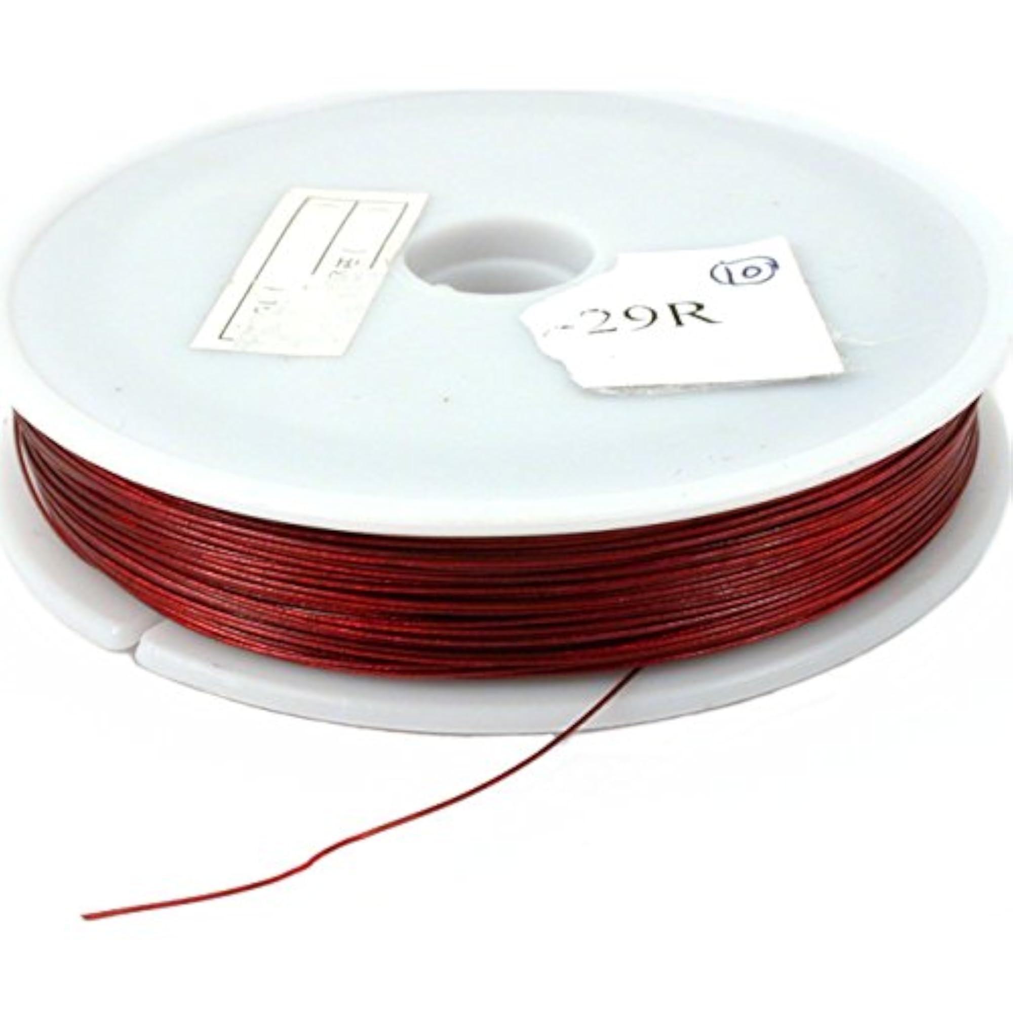 328 Ft Flexible Red Coated Beading Wire, 7 Strand 0.40mm