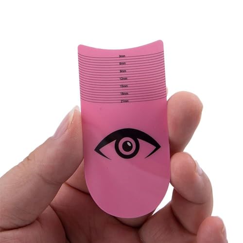 Calsgkspray Pink Eyelash Ruler, Eyelash Stencils Ruler for Measure Eyelashes LengthEyebrow Lash Measuring Tool Beauty Tools Professional Eyelash Stencils Ruler Symmetry Curling Degree Ruler, Makeup