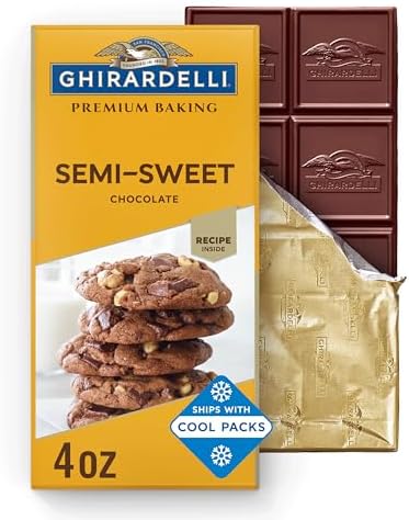 GHIRARDELLI Premium Semi-Sweet Chocolate Baking Bar, 4 OZ Bar (12 bars)