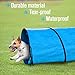 Houseables Dog Tunnel, Dog Agility Tunnel, Agility Equipment, Puppy Obstacle Course, Pet Playground, Crawling, Small, Medium, Large, Indoor/Outdoor, Play, Pop Up Set, Exercise Tube, Toy, Blue, 18 Feet