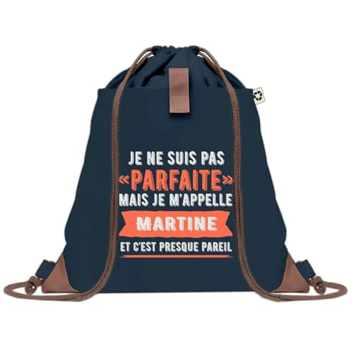Sac à dos bleu avec pochette Martine Parfaite en toile pour sport