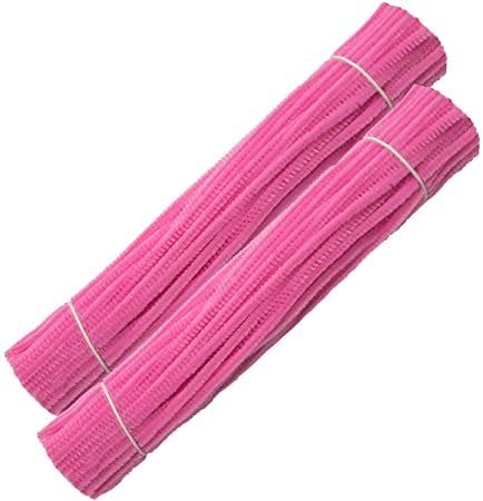 Sai Era Creations Pipe Cleaner Chenille Stems, 25 Pcs, for DIY Arts and Craft, School Projects, Pom Pom and Party Decorations (Pink)-image-10