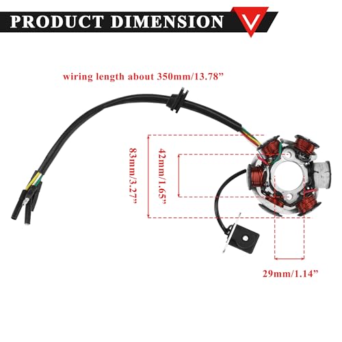 Image of PRO BAT 6 Coil Pole Magneto Flywheel Stator for 50cc 70cc 90cc 110cc 125cc 150cc Pit Pro Trail Dirt Bike Quad ATV Go Kart Dune Buggy Thumpstar