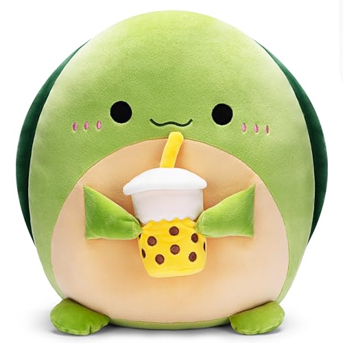 Colliyarko Original 12.5-Inch Large Turtle Stuffed Animal Plush Pillow Cute Big Soft Plushie Toy Fat Kawaii Cuddle Adorable Gift for Kids Girls Family