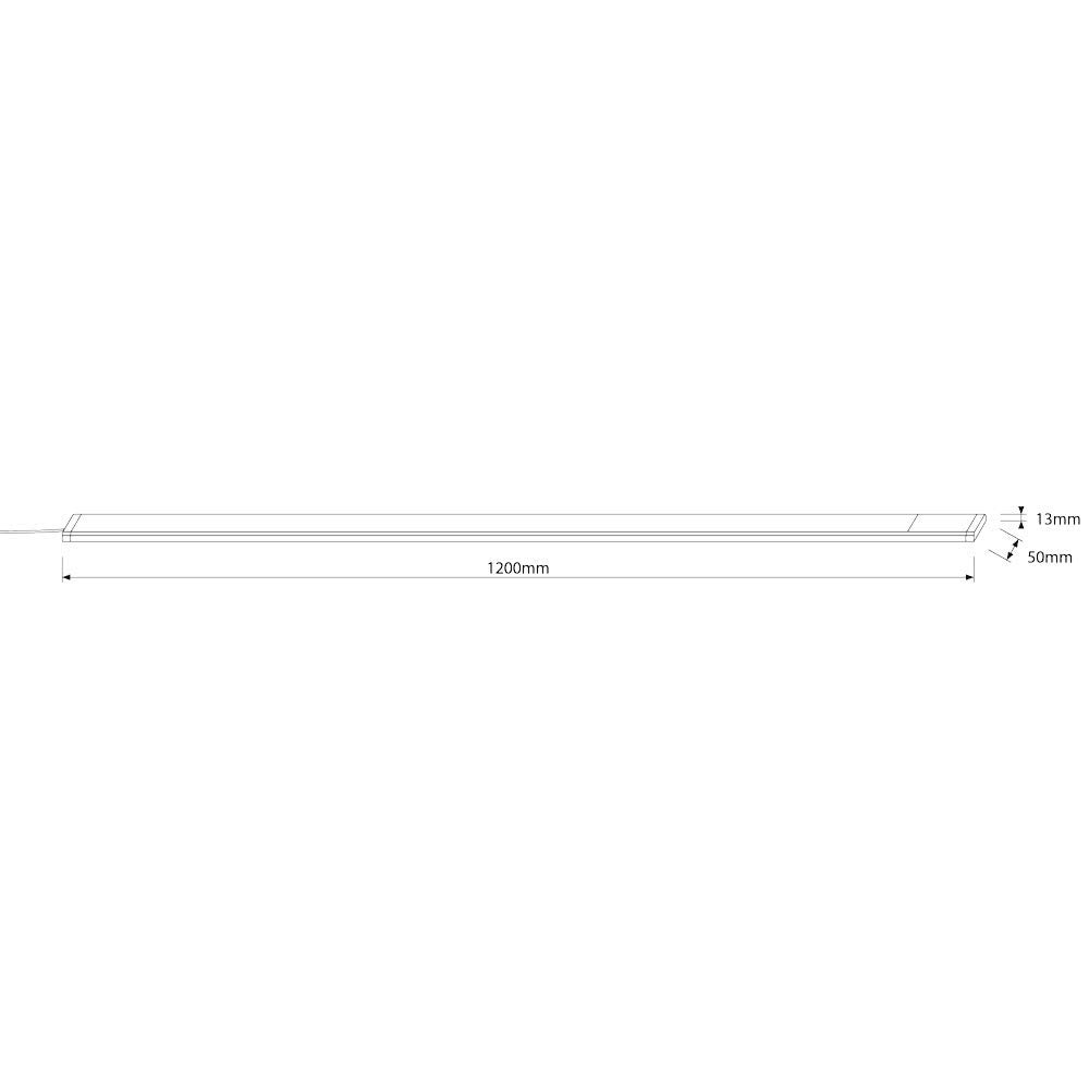 SEBSON LED Lichtleiste 120cm, Unterbauleuchte Küche, 20W, 1300lm, LED leiste warmweiß 3000K, 120° Abstrahlwinkel - Unterschrankleuchte 230V mit Schalter