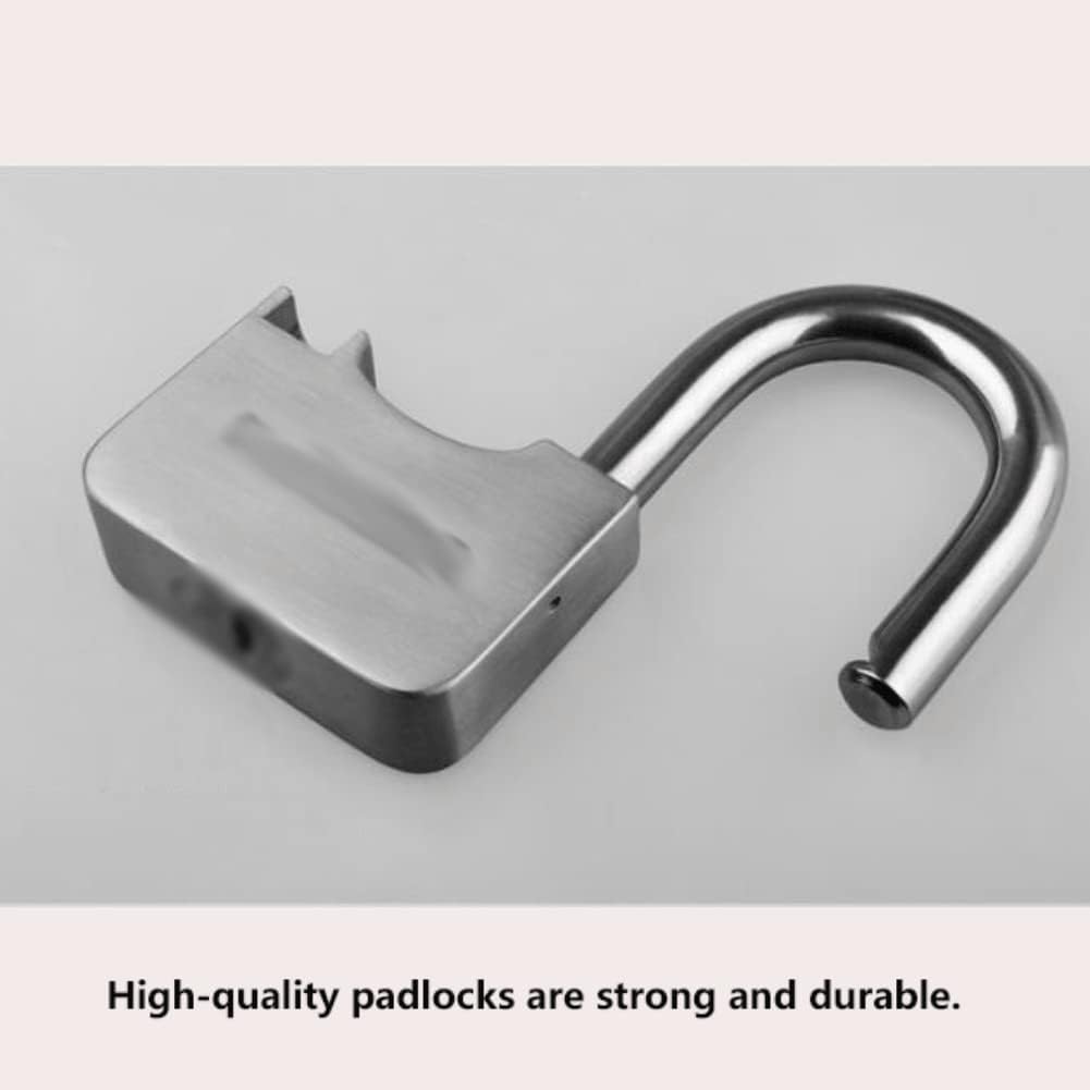 Padlocks for Outdoor Padlock with 4 Keys Lock Hook Diameter 12 Mm Stainless Steel Padlock Suitable for Garage Door Warehouse Keylock