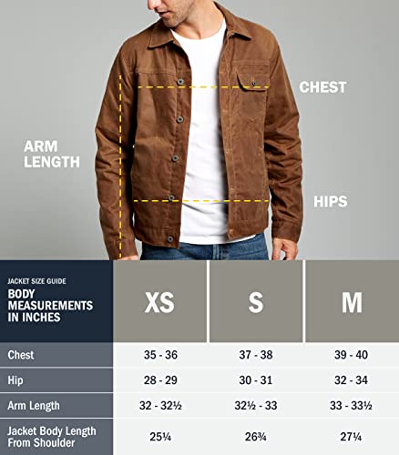 Huckberry Flannel-Lined Waxed Trucker Jacket, Field Tan, L #TOP4