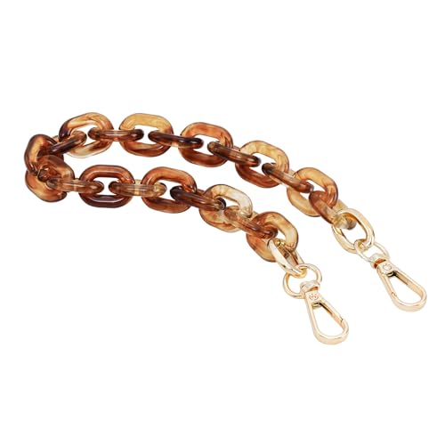 Cute Acrylic Purse Strap Bag Chain Handle Replacement Handbag Crossbody Shoulder Strap Accessory(Amber Gold 14'')