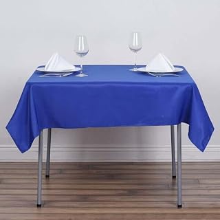 Efavormart Pack of 5 | 54x54 Royal Blue Wholesale Linens Seamless Polyester Square Linen Tablecloth for Wedding Banquet Party Restaurant