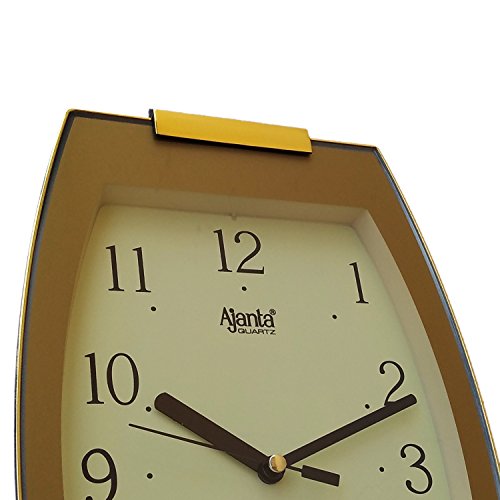 Image of Ajanta Plastic Analog Wall Clock For Home And Offices (28 Cm X 17 Cm, Step Movement, Ivory)