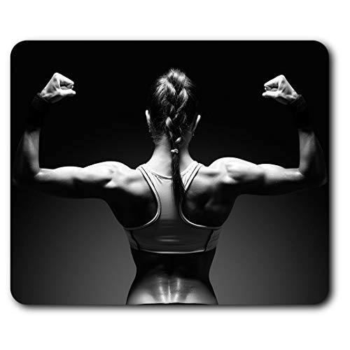 Athlete Woman Gym Workout MMA Mouse Mat Pad Computer PC Lapt