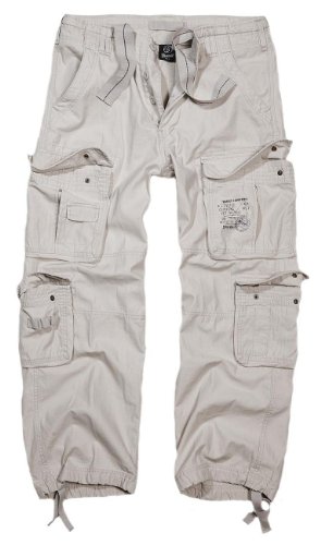 Brandit Pure, Hose in Schwarz im Vintage-Stil Gr. XXXX-Large, Old White