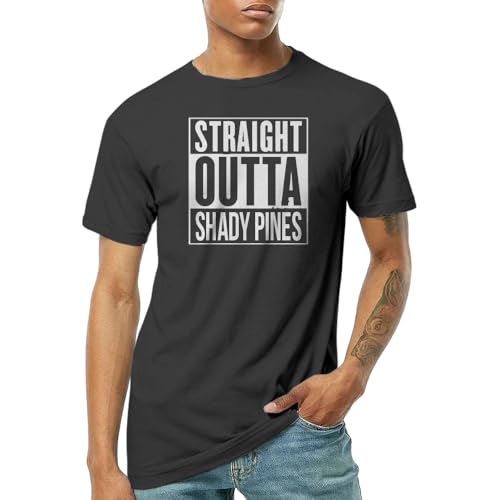 Indica Plateau Straight Outta Shady Pines Charcoal Grey Large Unisex T-Shirt