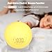 iEasy Wake up Light Sunrise Alarm Clock for Everyone, Sunrise Sunset Simulation, Sleep Aid, Dual Alarms, FM Radio, Snooze, Nightlight13 Colors 23 Sleep Sounds 28 Built-in Alarm Tone 32 Volumes Gift