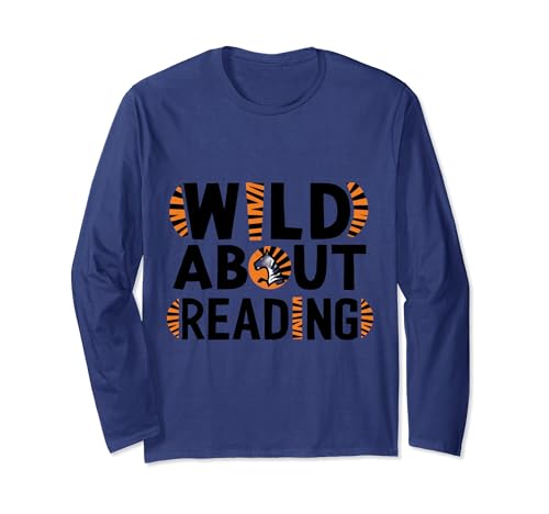 Pazzo per la lettura di libri Reader Lover Animals Leopard Zebra Maglia a Manica