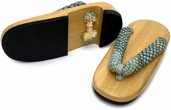 下駄 子供 19.0cm 男の子「緑系、麻の葉」G190-2412 wt.125