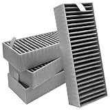 Filtri a Carboni Attivi,Confezione da 4 filtri per cappe per Siemens HZ9VRCR0/Bosch HEZ9VRCR0/Neff Z821VR0/Gaggenau CA282111 e Constructa CZ9VRCR0,Filtri di ricambio per cappe da cucina(195x75x35mm)