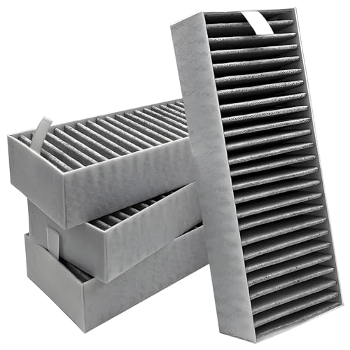 Filtri a Carboni Attivi,Confezione da 4 filtri per cappe per Siemens HZ9VRCR0/Bosch HEZ9VRCR0/Neff Z821VR0/Gaggenau CA282111 e Constructa CZ9VRCR0,Filtri di ricambio per cappe da cucina(195x75x35mm)
