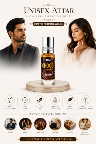 Image of Formless Choco Musk 3ml Attar Unisex - Premium Chocolate Musk Fragrance Oil, Long Lasting Alcohol-Free Perfume, Sweet Scent, Pocket Size Roll-On, Travel Friendly Daily Wear & Special Occasions