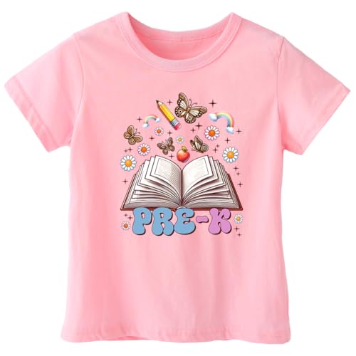 Image of Kids Toddler Boys Girls Back to School Shirt First Day of Preschool T-Shirt Short Sleeve Top