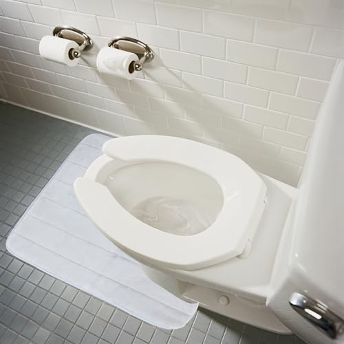 Alfombrilla para baño en forma de U cojín absorbente portátil para inodoro 7