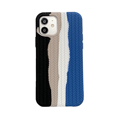 Coque silicone iPhone 13 Pro et 14 arc-en-ciel - Protection doudoune noire