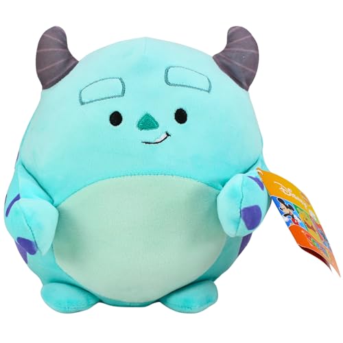 Disney Classics Squashy Podgies 9" 22cm Plush Toys With Embroidered Features - (Sulley)