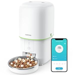 5G WiFi Automatic Cat Feeders Easy to Use – 16cup/136oz Cat Food Dispenser, Automatic Timed Cat Feeder with Dual-Band WiFi APP Control for Remote Feeding, Easy to Clean Also for Dogs