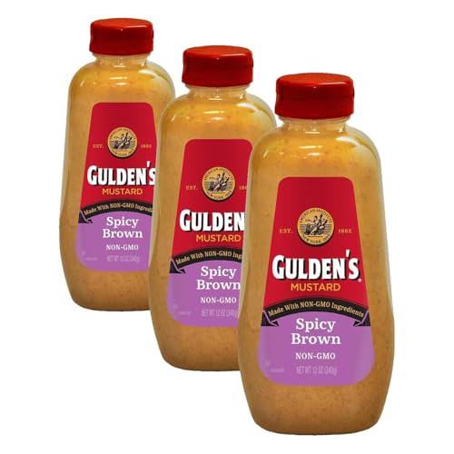 Image of Gulden's Spicy Brown Mustard, Keto Friendly, 24 oz (Pack of 3)