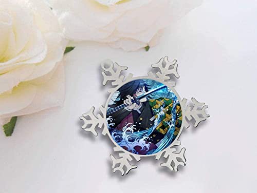 Anime Christmas Decorations Hanging Snowflake Ornaments Stainless Steel Pendant Handmade Ornament For Christmas Tree Wedding Birthday Home Office Decor #TOP6