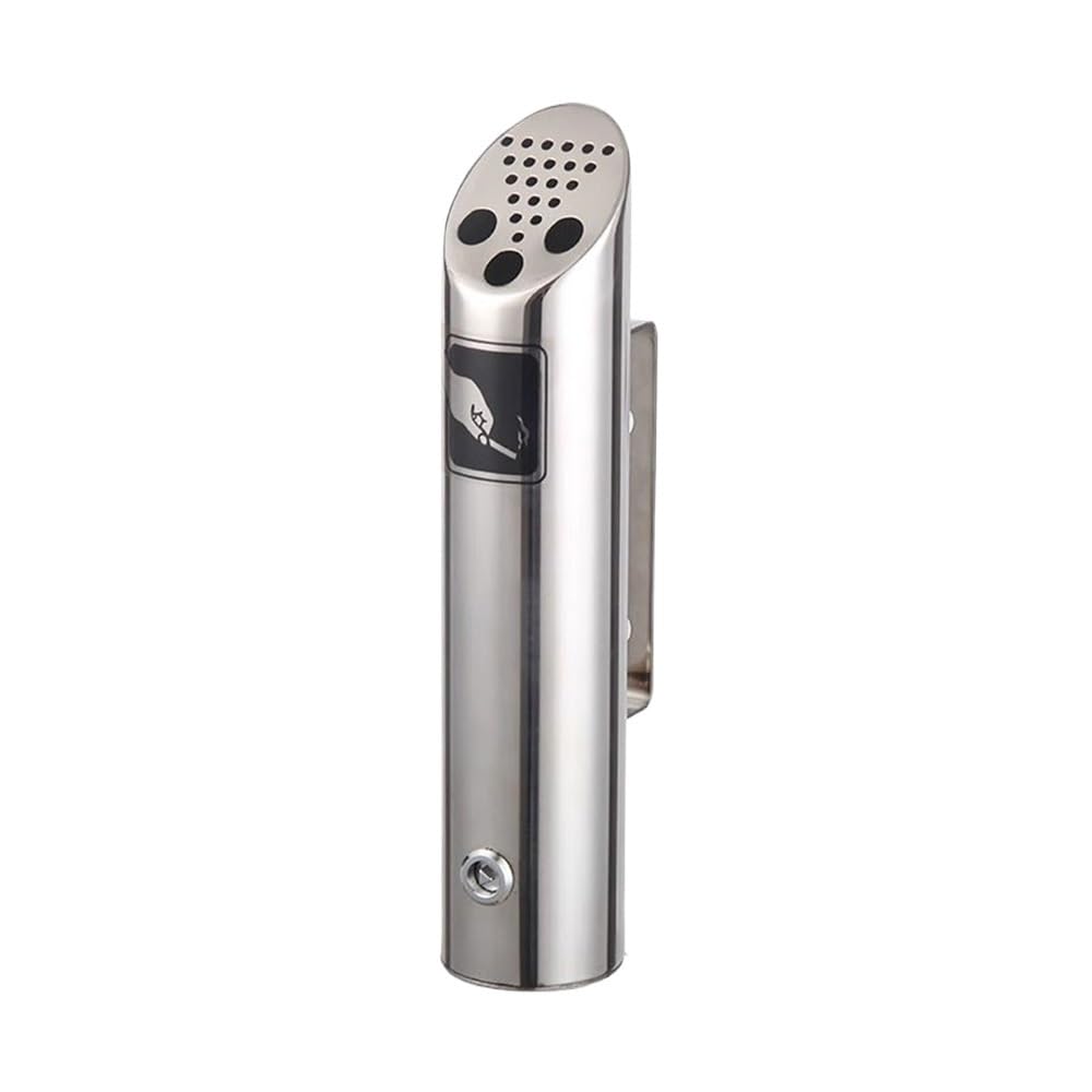Stand ashtray Outside Wall Mounted Lockable Ash Pillar Smoking Area Stainless Steel Cigarette Cylinder Pillar