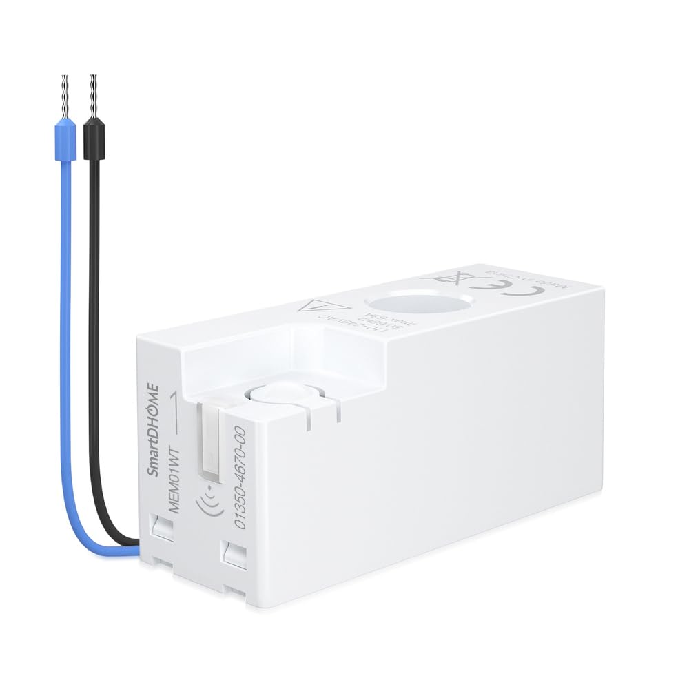 SmartDHOME Misuratore di Energia Wi-Fi intelligente, monitoraggio consumo casa e produzione fotovoltaica, gestione da remoto con app Smart Life, allarmi sovraccarico potenza (Monofase)