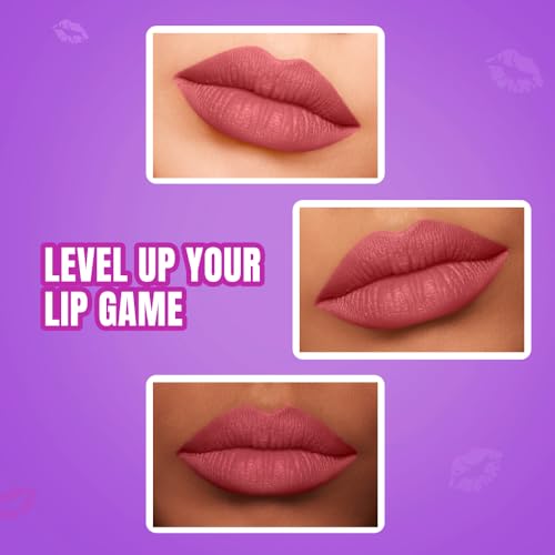 Image of Elle 18 Color Pops Matte Lipstick, Pink Stylist, Moisturising Bullet Matte, with Vitamin E, Highly Pigmented, Infused with Jojoba Oil and Shea Butter | 4.3 g (Pack of 2)