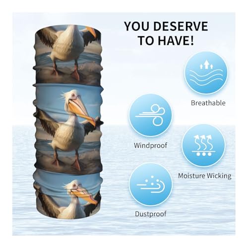 funny pelican Printed Multifunctional sports headscarf Headband, face mask, wristband4