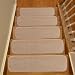 Comfy Stair Tread Treads Indoor Skid Slip Resistant Carpet Stair Tread Treads Machine Washable 8 ½ inch x 30 inch (Set of 13, Dark Cream)